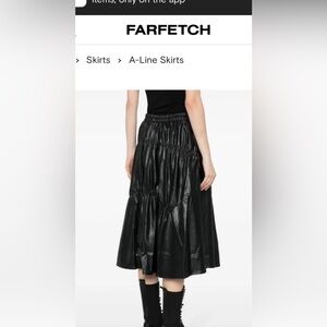 Black Gathered Skirt